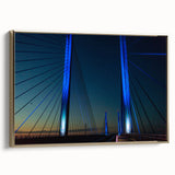 Framed canvas featuring a vintage-style Delaware landscape in muted gold and black tones, ideal for bedroom wall decor.