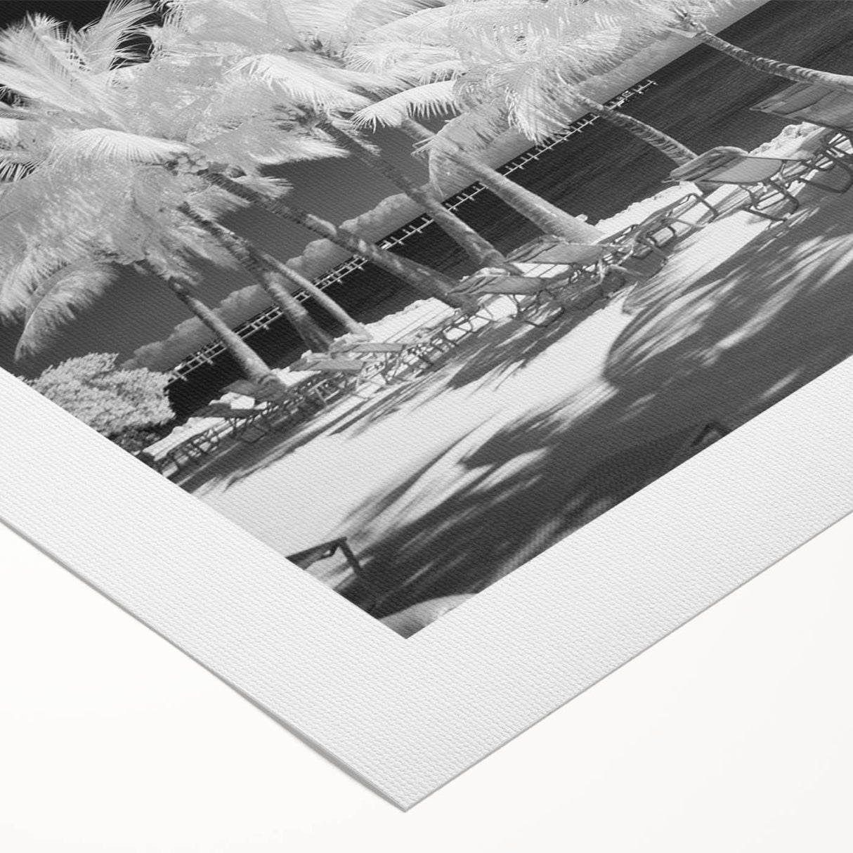 Art deco poster of Florida Keys scenery in vibrant blues and greens on rolled canvas, suitable for dining room decor.