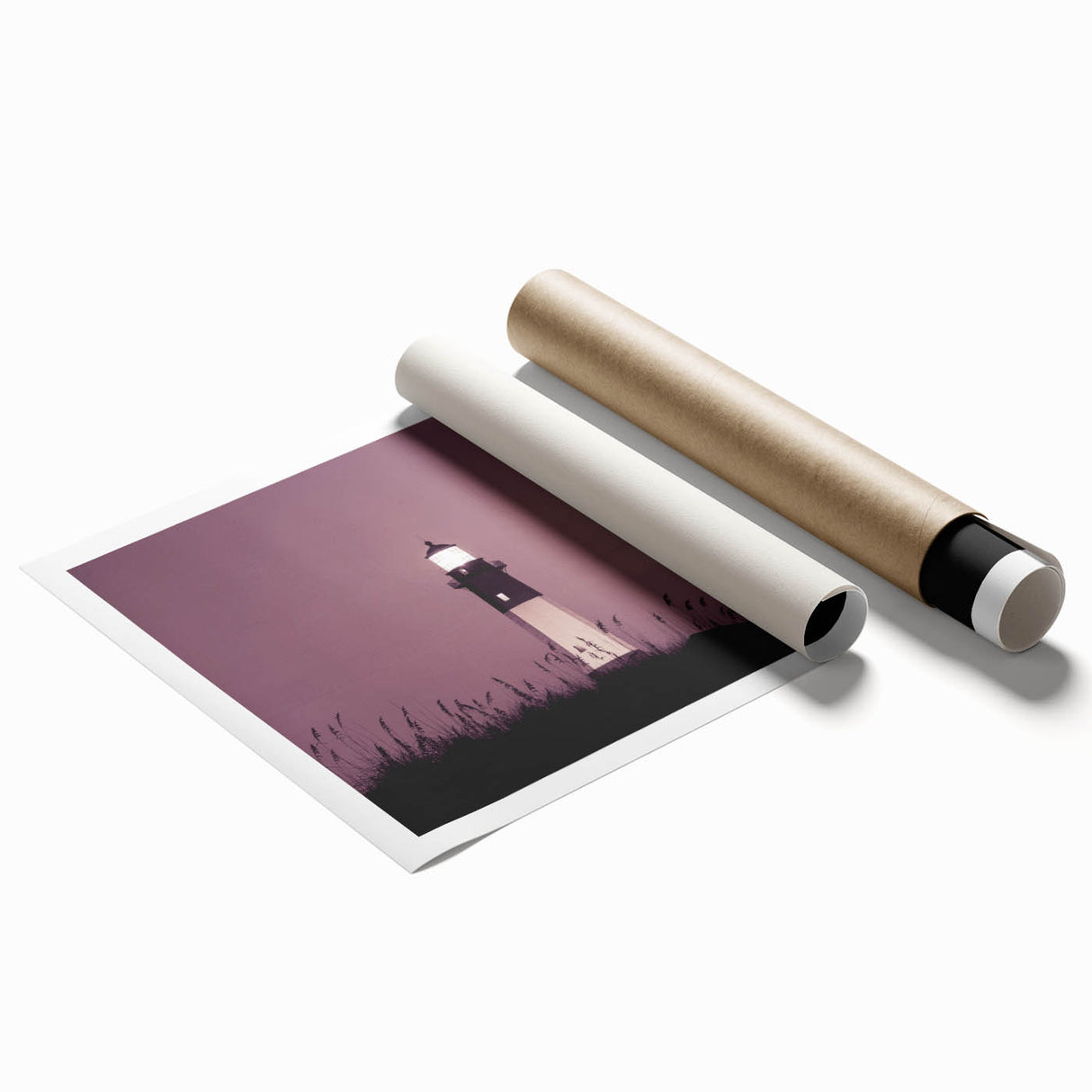 Extra large rolled print of Savannah scenery with pastel floral art, ideal for classy bathroom wall art.