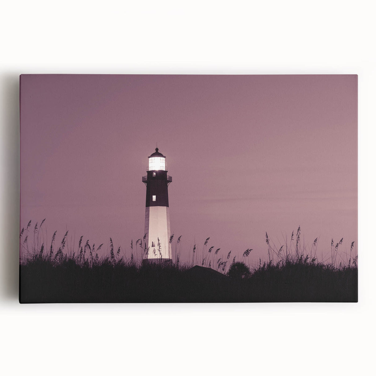 Black and white large art print of Savannah scenery on stretched canvas, suitable for kitchen wall art.