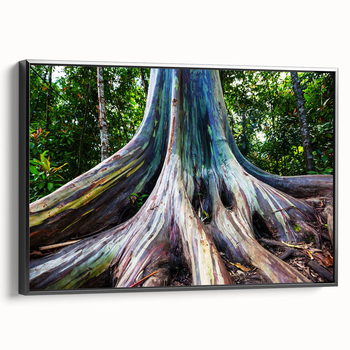 Black and white wall art featuring a vintage poster style landscape of Maui, ideal for bedroom ambiance, framed canvas.