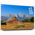 Acrylic print of a large abstract depiction of Idaho scenery, in muted earth tones.