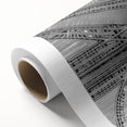 Art deco style Chicago skyline with muted blue and gray tones on rolled canvas, ideal for nursery wall art.