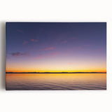 Black and white photograph of Lake Michigan, framed canvas, ideal for kitchen wall art.