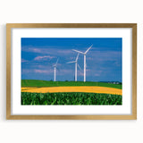 Extra large abstract art print of Iowa scenery in textured style, with muted earth tones on a framed canvas.