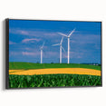 Black and white framed canvas of a vintage Iowa landscape, ideal for bedroom wall decor.