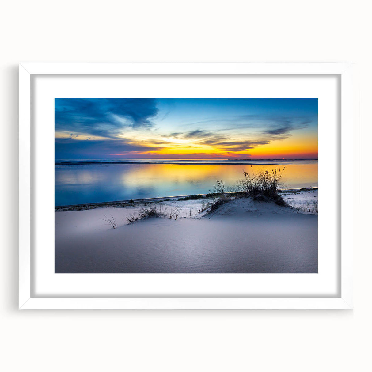 Abstract art print of a Kansas landscape in muted earth tones on a white framed canvas, suitable for dining room decor.