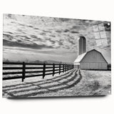 Acrylic print of a large abstract depiction of Kentucky scenery in muted earth tones.