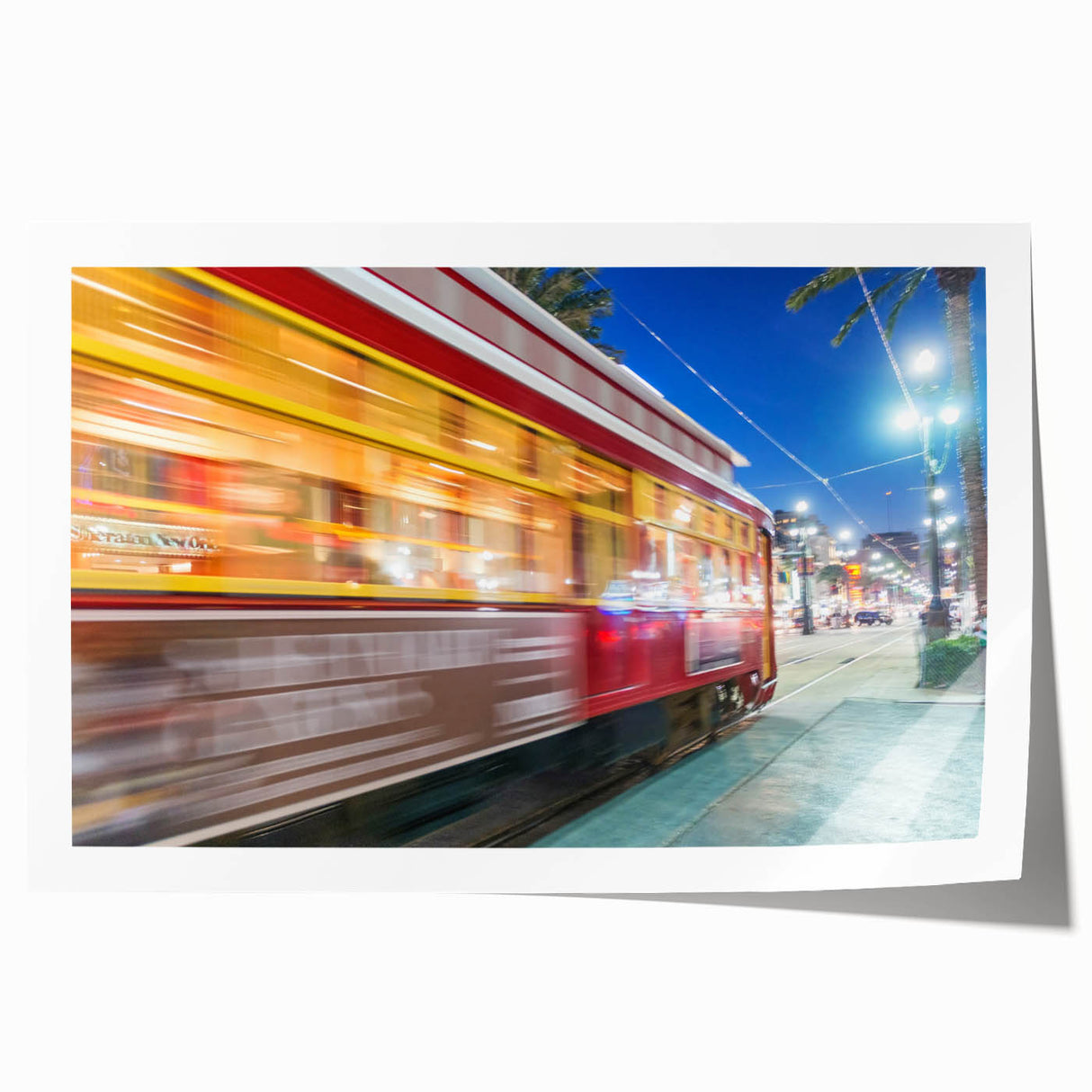 Rolled print of a New Orleans scenery with floral accents in soft color tones, ideal for art wall dining room.