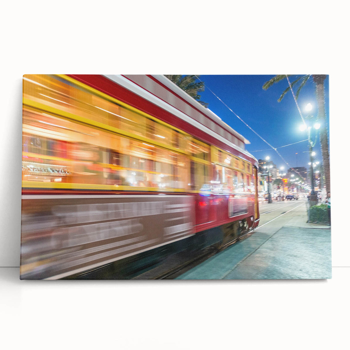 Black and white large art of New Orleans scene on stretched canvas, ideal for kitchen wall art or bedroom ambiance.