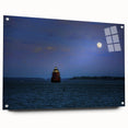 Large abstract wall art of Annapolis scenery in muted tones on acrylic glass, ideal for bedroom or dining room decor.