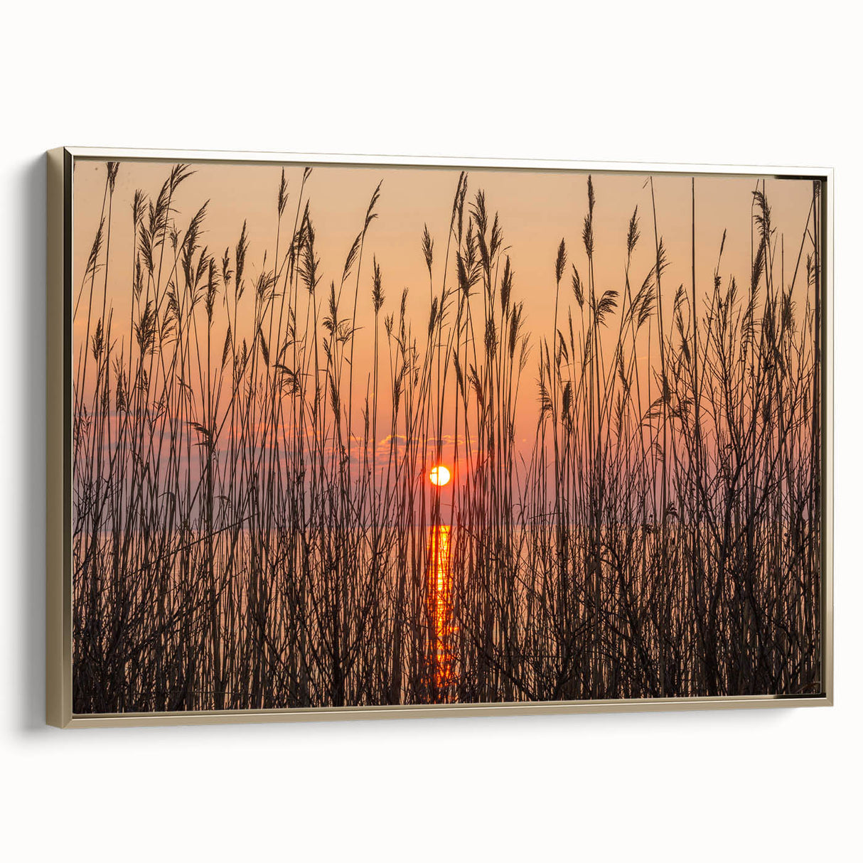 Framed canvas depicting the Chesapeake Bay in black and white, ideal for kitchen wall art or bedroom ambiance.