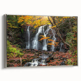 Framed canvas featuring a vintage-style landscape art painting of Michigan's Upper Peninsula in muted earth tones.