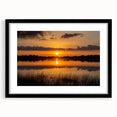 Extra large abstract art print depicting a vibrant, colorful scenery of Minnesota on a textured canvas, framed in black.