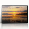 Large abstract wall art depicting a Minnesota landscape in muted earth tones, framed in black acrylic.