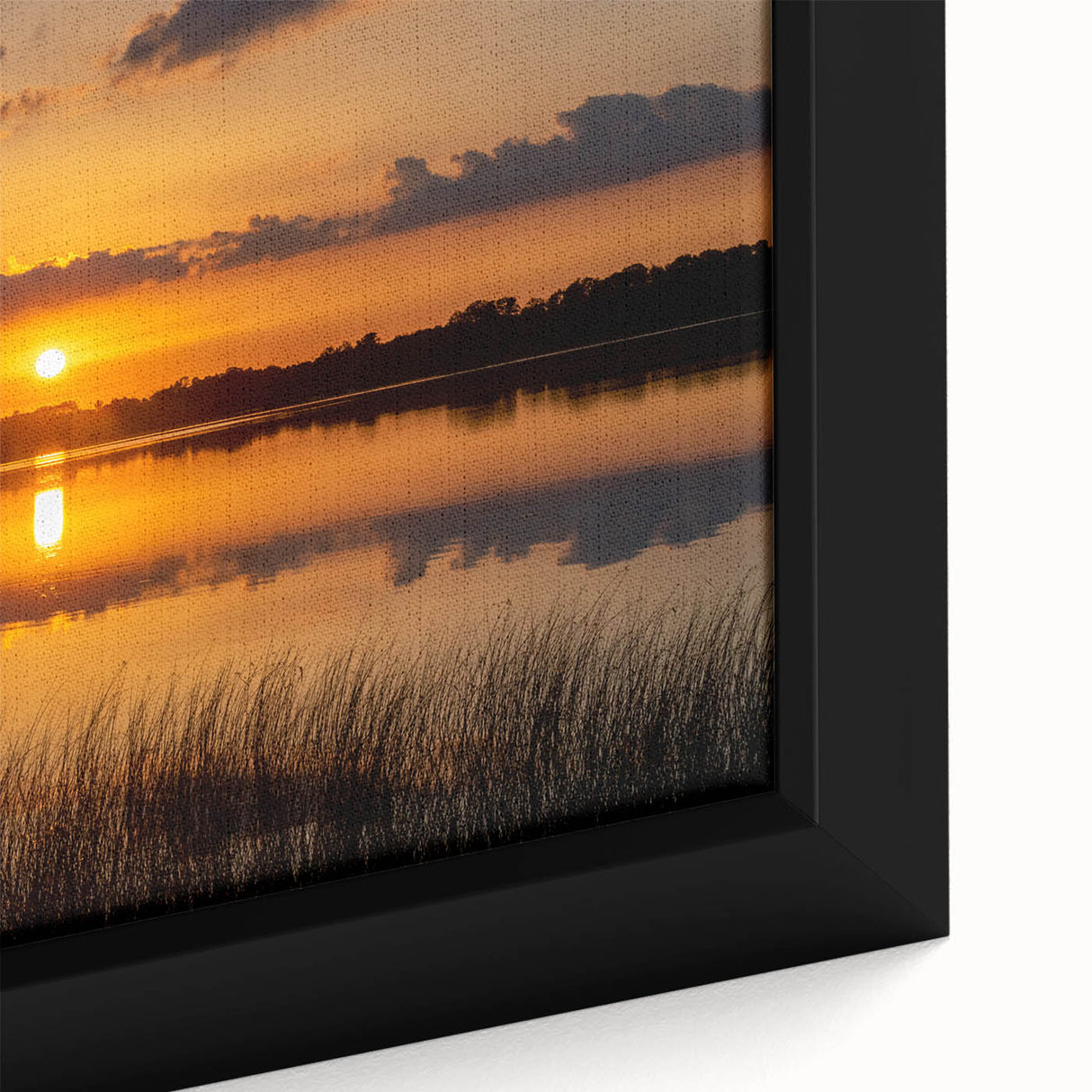 Textured black wall art depicting a Minnesota landscape on a large framed canvas, featuring colorful, abstract elements.