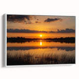 Vintage poster art of Minnesota scenery on framed canvas, featuring colorful art in extra large size, ideal for living room.