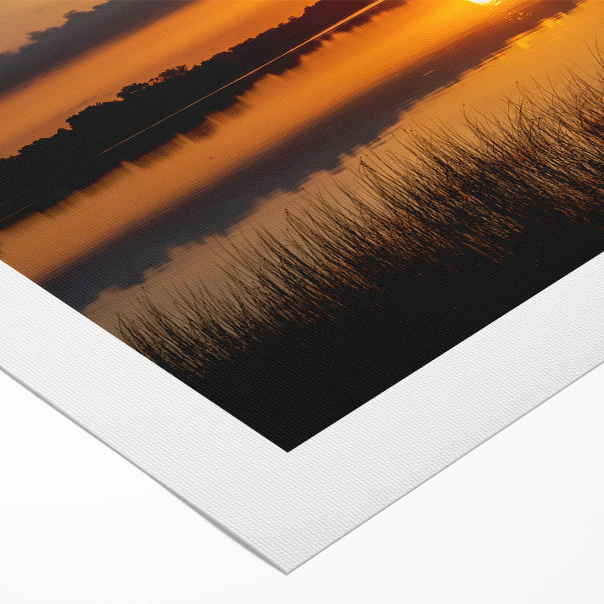 Art deco poster featuring a minimalist Minnesota scenery in muted blue tones on rolled canvas.