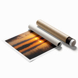 Extra large rolled print of a serene Minnesota landscape with soft pastel shades, ideal for classy bathroom wall art.