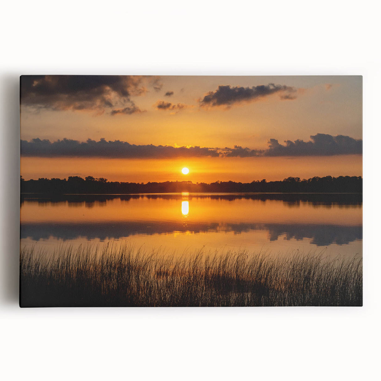 Black and white photo of Minnesota scenery on large stretched canvas, ideal for kitchen wall art.
