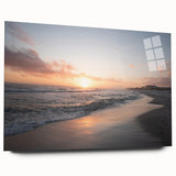 Large abstract depiction of a Mississippi landscape in muted earth tones on acrylic glass.