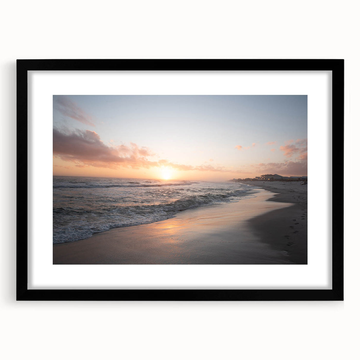 Abstract art print of a textured Mississippi landscape in vibrant colors on a large framed canvas.