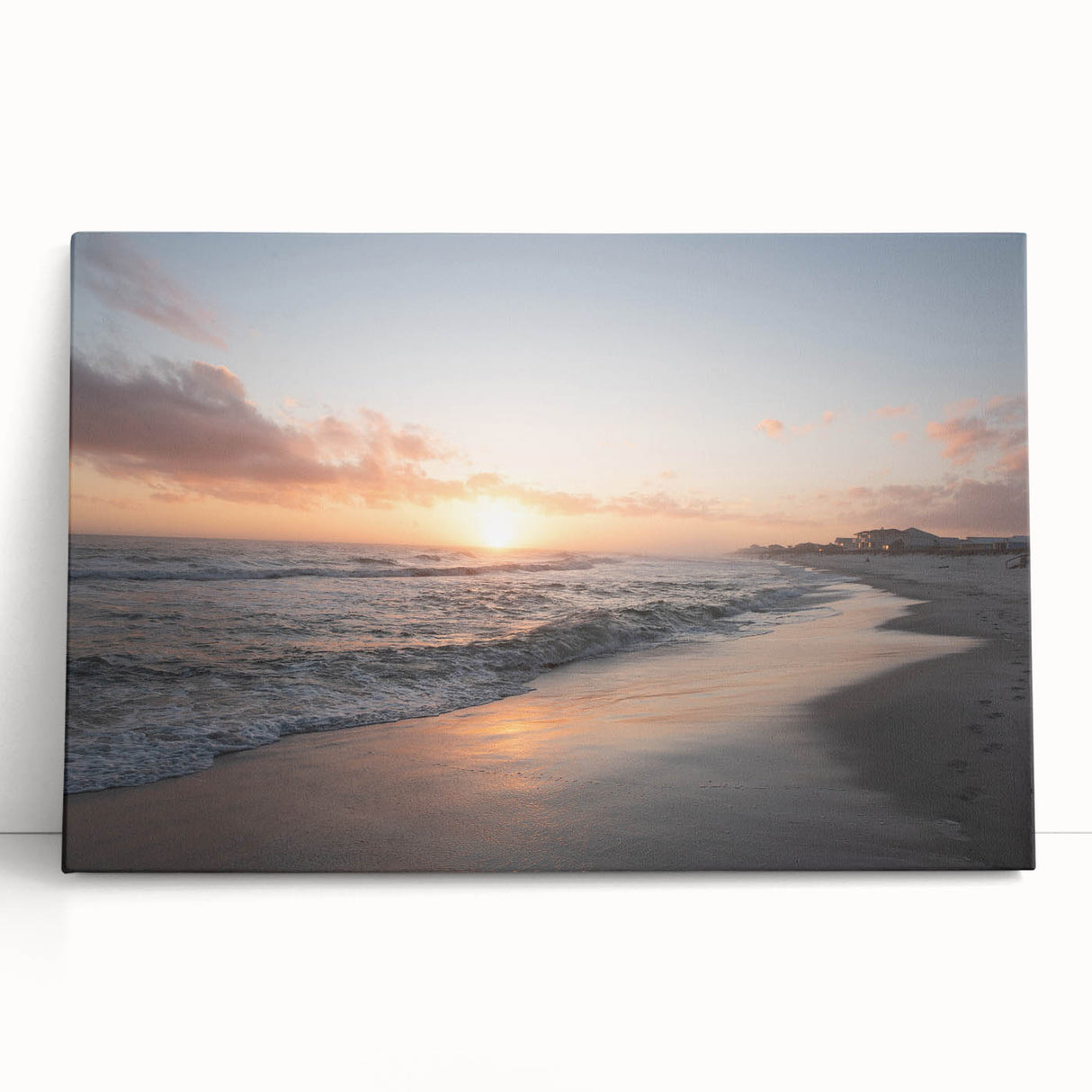 Black and white photo of Mississippi scenery on large stretched canvas, ideal for kitchen wall art.