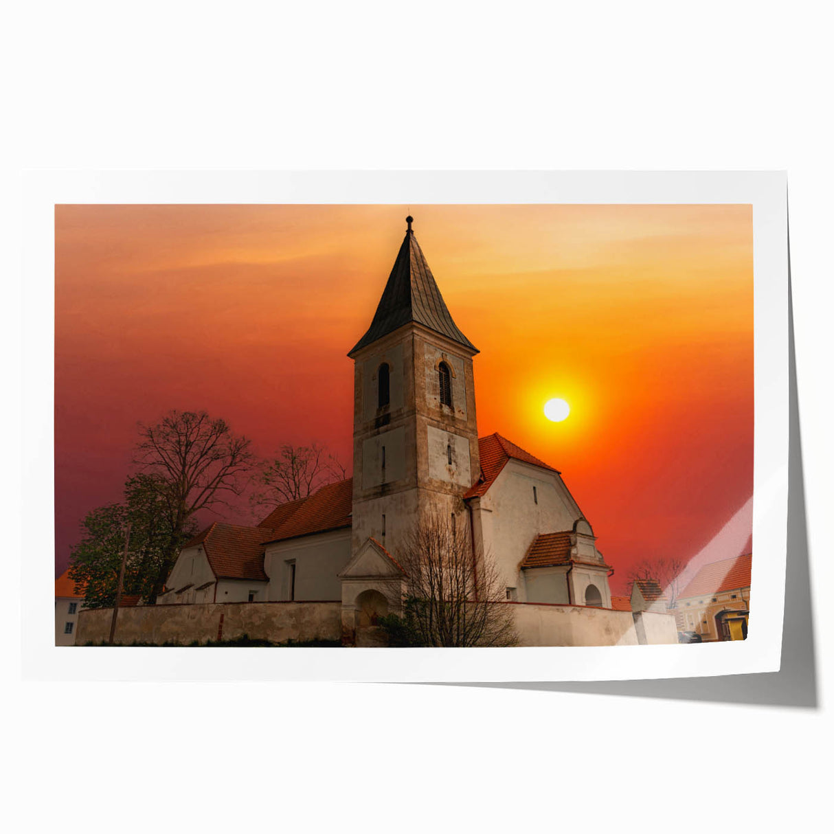 Rolled print of Kansas City skyline with soft pastel shades, ideal for art wall dining room or classy bathroom wall art.