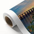 Art Deco poster of St. Louis skyline in pastel colors on rolled canvas, ideal for nursery wall art.