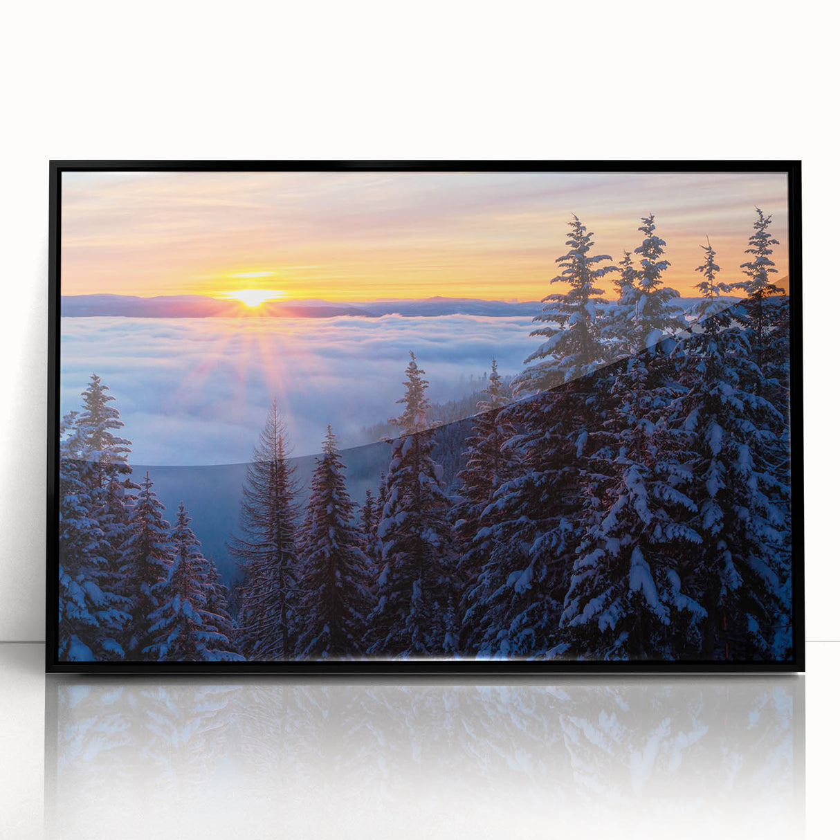Large abstract wall art depicting Montana scenery in muted earth tones on a framed acrylic.