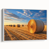 Vintage poster art of a Nebraska landscape on framed canvas, featuring colorful art in extra large size.