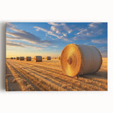 Black and white photograph of a Nebraska landscape on large stretched canvas, ideal for kitchen wall art.