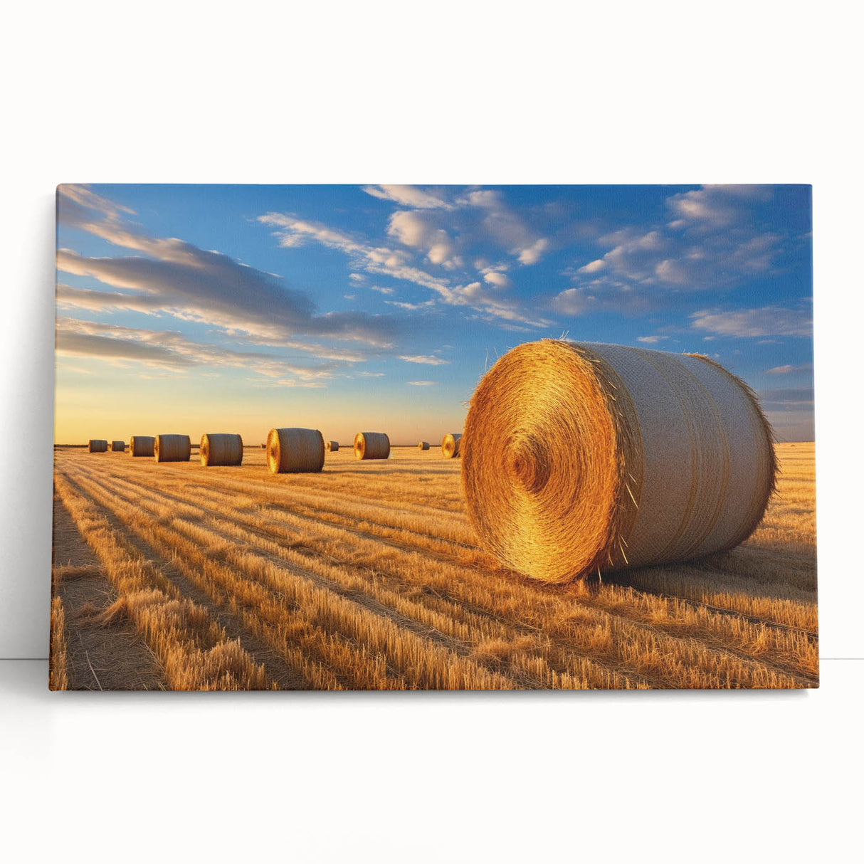 Large black and white stretched canvas of Nebraska scenery, ideal for kitchen wall art or bedroom ambiance.