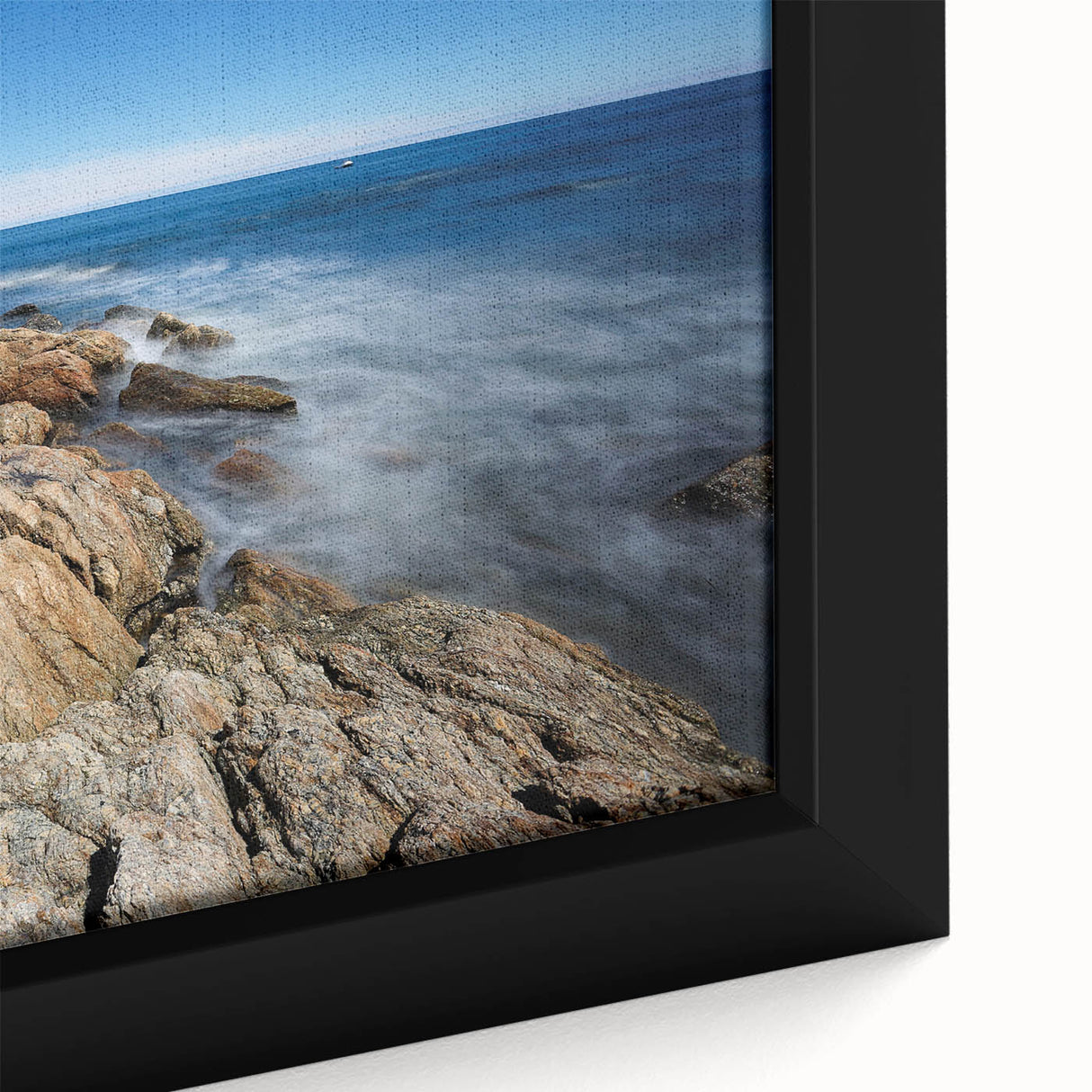 Black wall art featuring a textured New Hampshire scenery on an extra large framed canvas with colorful accents.
