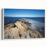 Vintage poster art of a New Hampshire landscape on a framed canvas, featuring colorful art in extra large size.