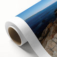 Art Deco poster of New Hampshire scenery on rolled canvas, featuring muted earth tones, ideal for nursery wall art.