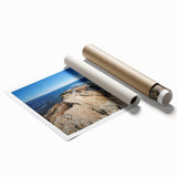 Extra large rolled print of New Hampshire scenery with floral elements in soft pastel colors.