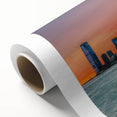 Art deco poster featuring New Jersey scenery in muted earth tones on rolled canvas, ideal for nursery wall art.