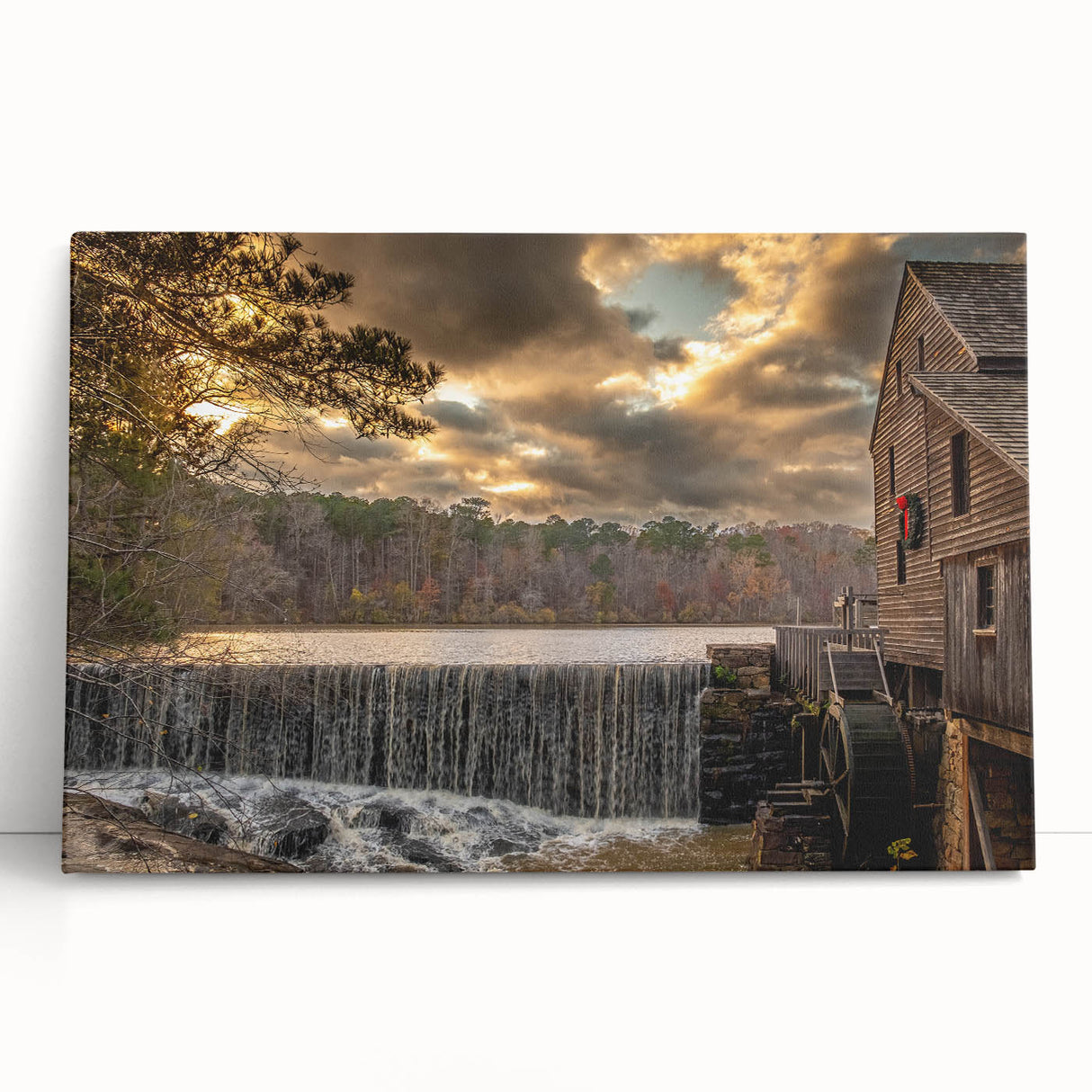 Black and white stretched canvas of Raleigh skyline, ideal for kitchen wall art or bedroom ambiance.