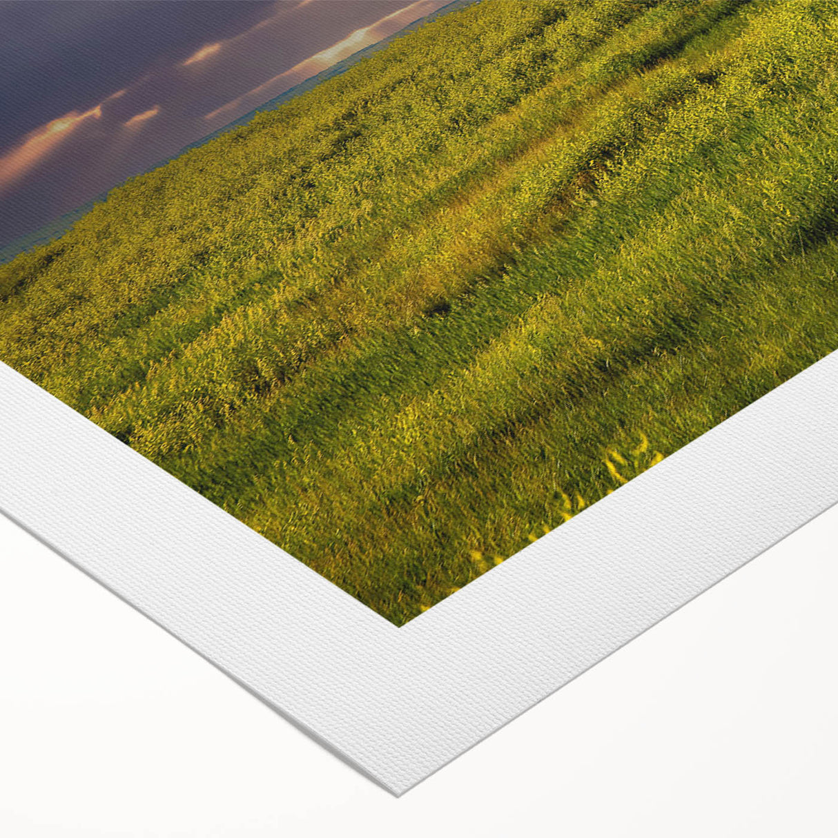 Art deco poster featuring a North Dakota scenery in pastel shades on rolled canvas, suitable for dining room wall art.
