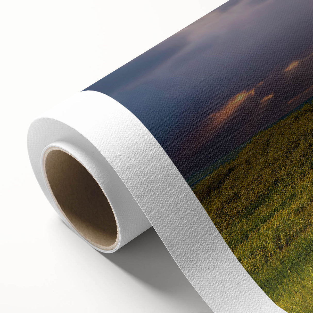 Art deco poster of North Dakota scenery in soft pastel shades on rolled canvas, ideal for nursery wall art.