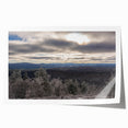 Extra large rolled print of Adirondack scenery in muted earth tones, ideal for art wall dining room.