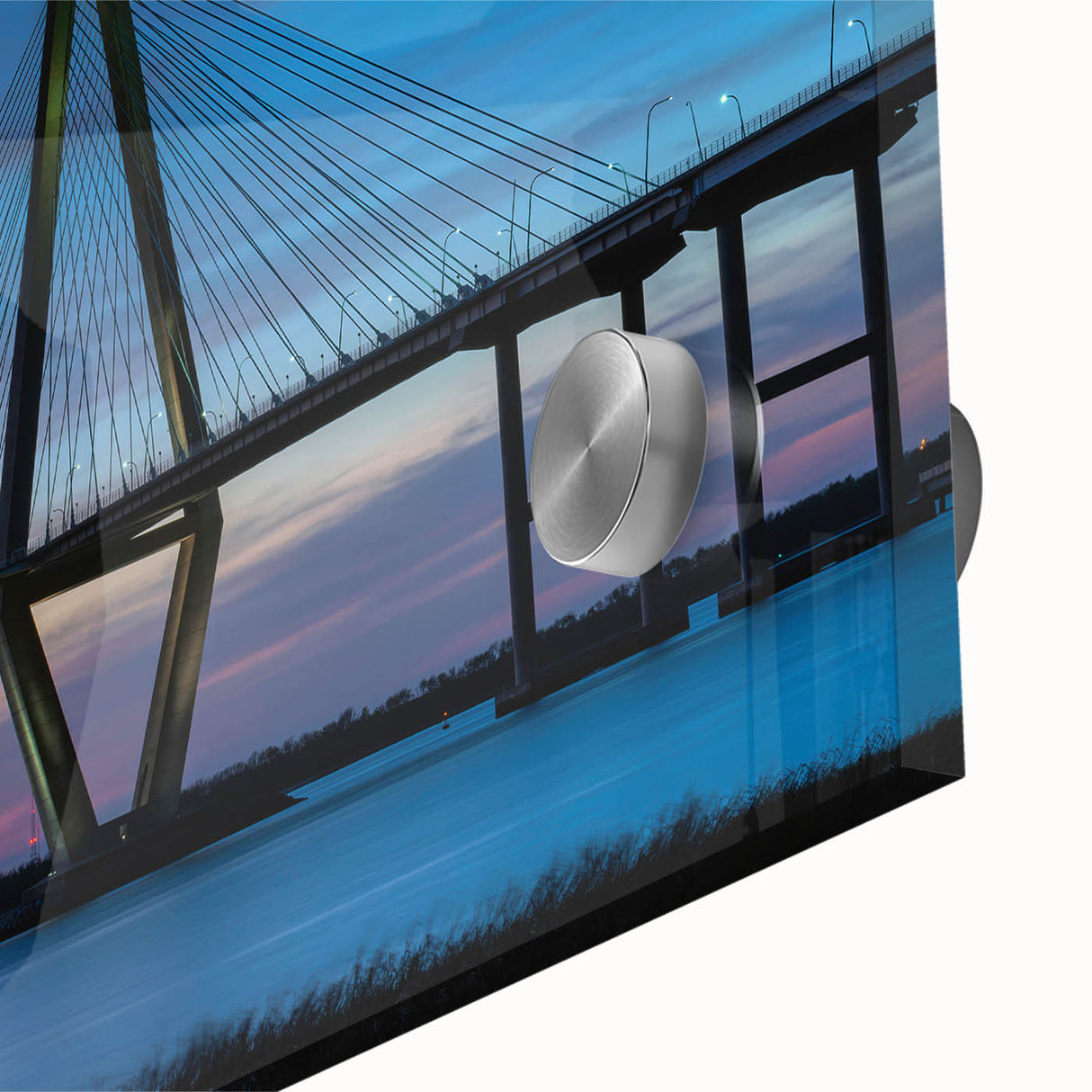 Large abstract wall art depicting Charleston scenery in muted earth tones on acrylic glass, ideal for dining room ambiance.