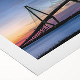 Art deco poster of Charleston scenery in pastel shades on rolled canvas, suitable for dining room wall art.