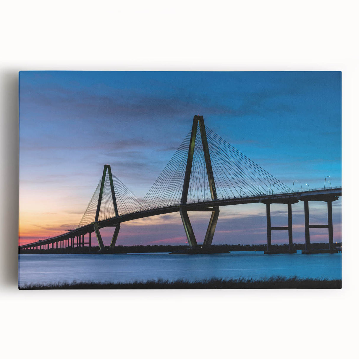 Black and white photo of Charleston scenery on stretched canvas, ideal for kitchen wall art.