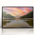 Large abstract wall art depicting the Lincoln Memorial in monochrome tones on a framed acrylic.