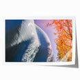 Extra large rolled print of Seattle skyline with muted blue and gray tones, ideal for art wall dining room.