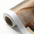Art deco poster of Yellowstone landscape on rolled canvas, featuring soft pastel shades.
