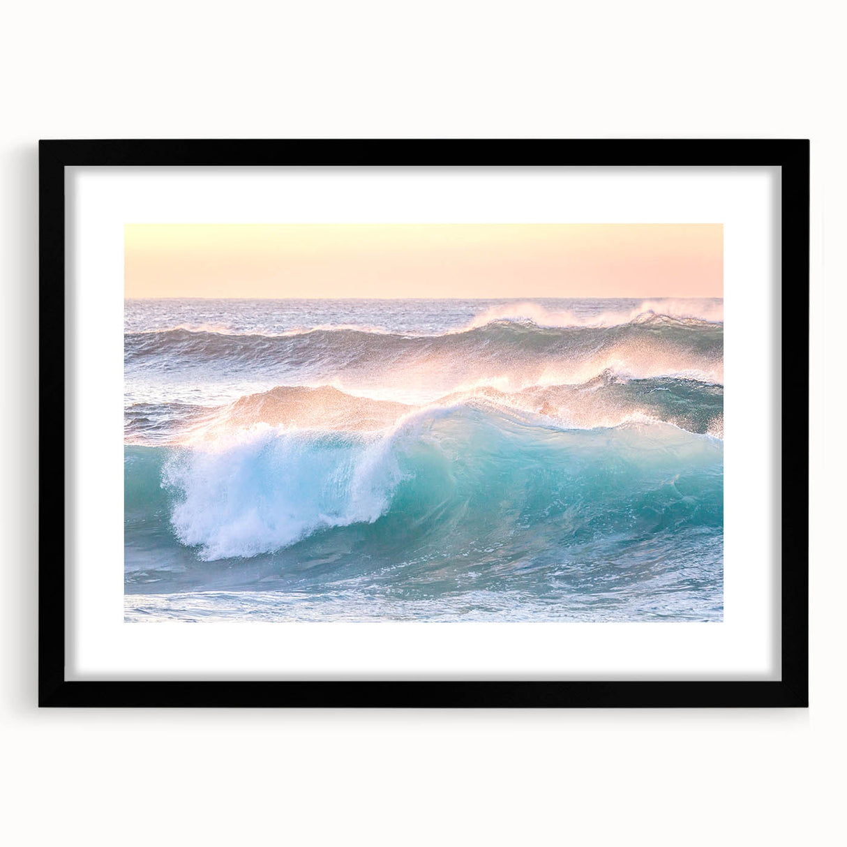 Extra large abstract art print featuring vibrant, colorful textures on a framed canvas, ideal for living room decor.