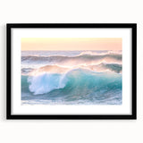 Extra large abstract art print featuring vibrant, colorful textures on a framed canvas, ideal for living room decor.